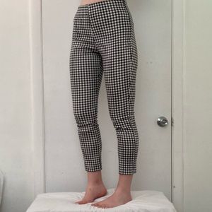 Skinny Gingham Pants